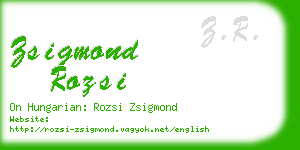 zsigmond rozsi business card